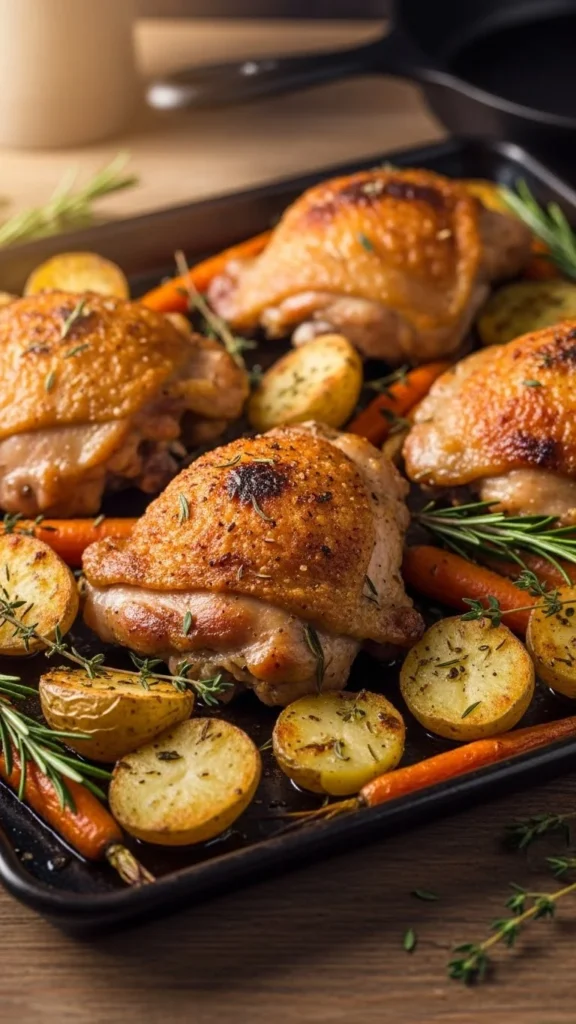 1. Classic Baked Chicken and Potatoes