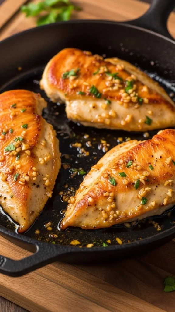 1. Classic Skillet Garlic Chicken