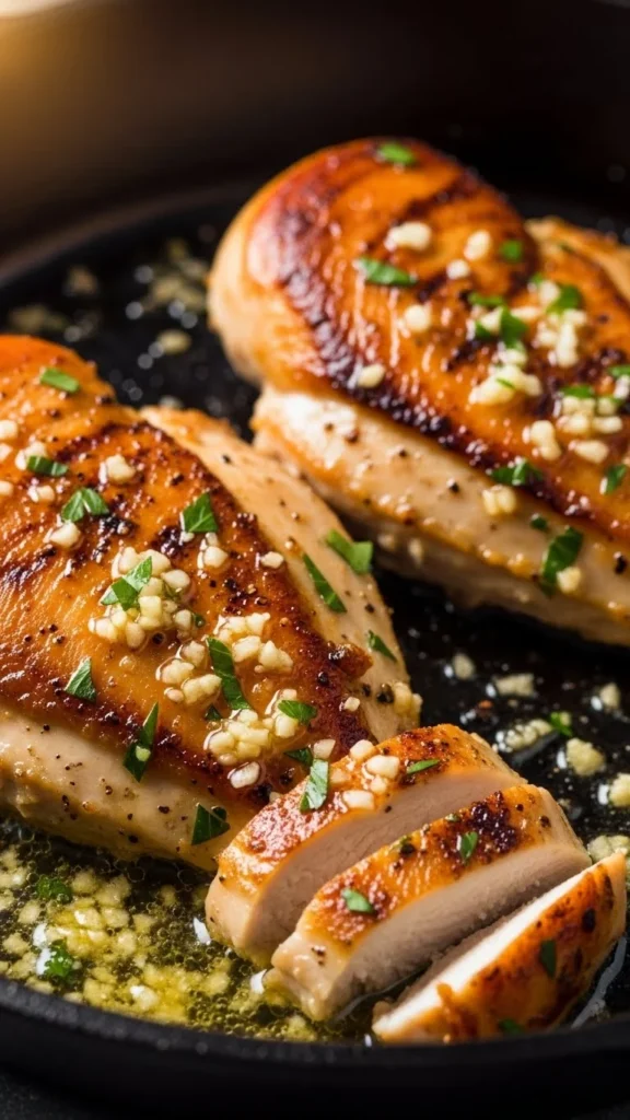 1. Garlic Pan-Seared Chicken