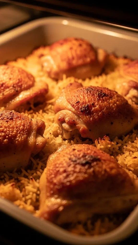 1. One-Pan Baked Chicken and Rice