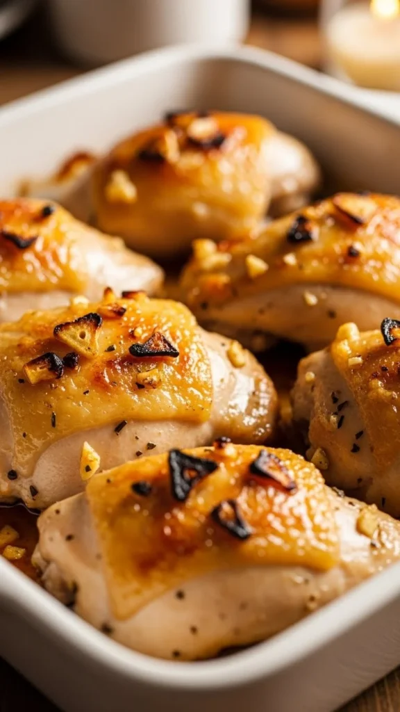 1. Oven-Baked Garlic Chicken