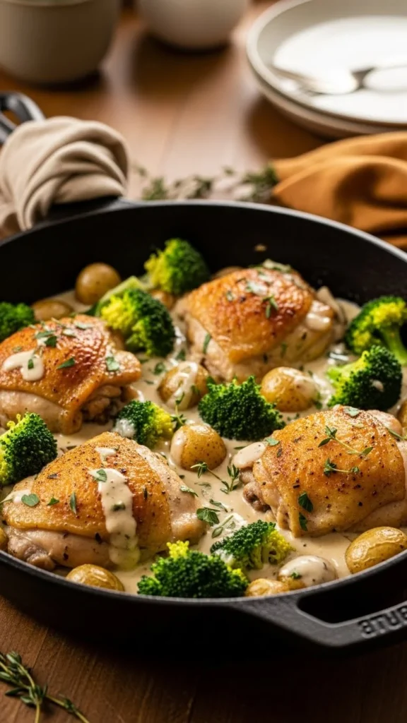 12. Creamy Chicken Skillet Dinner
