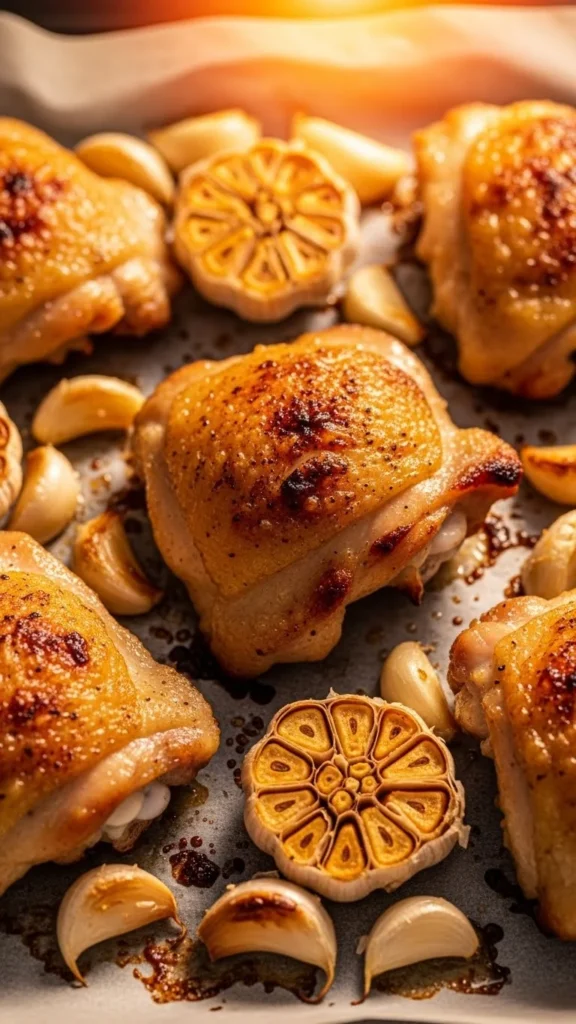 2. Garlic Baked Chicken Thighs