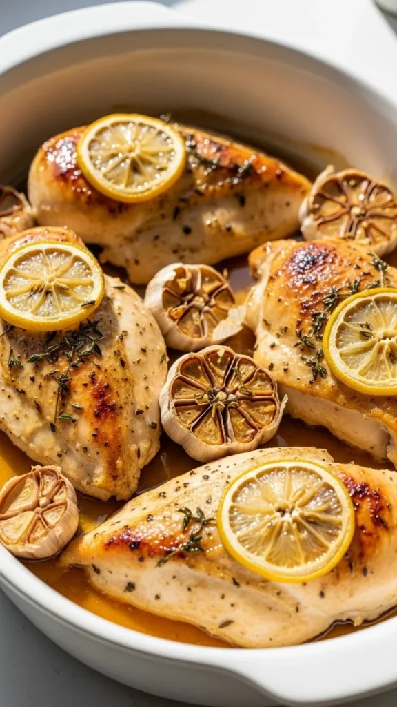 2. Lemon Garlic Baked Chicken