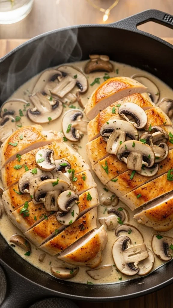 3. Creamy Mushroom Chicken
