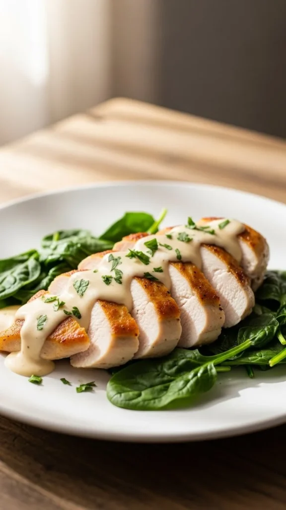 4. Creamy Spinach Chicken Breast