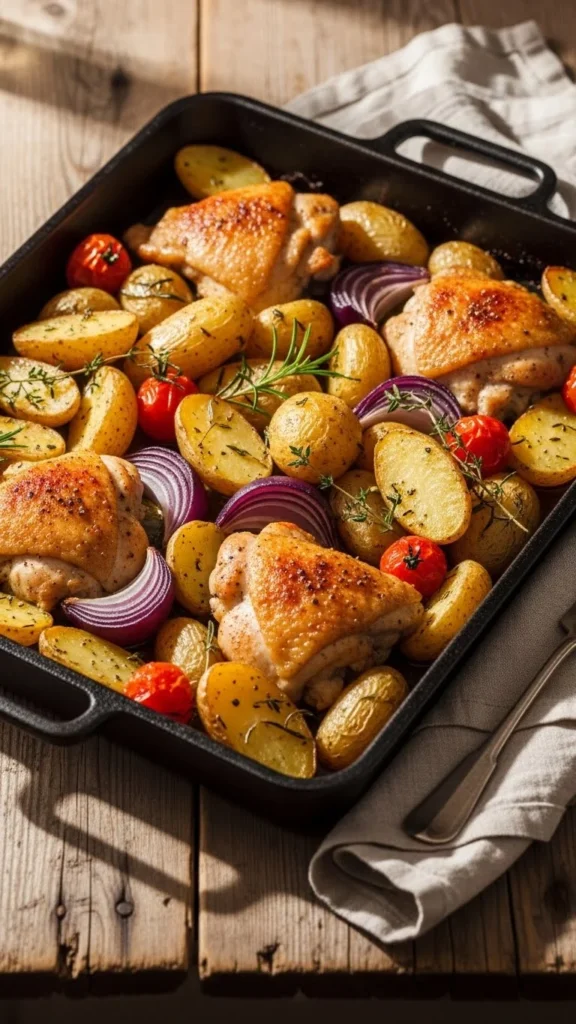 5. Simple Chicken and Potato Tray Bake