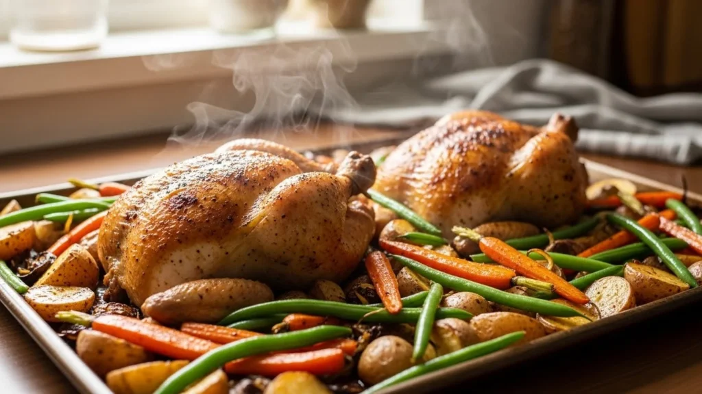 one pan chicken dinner family