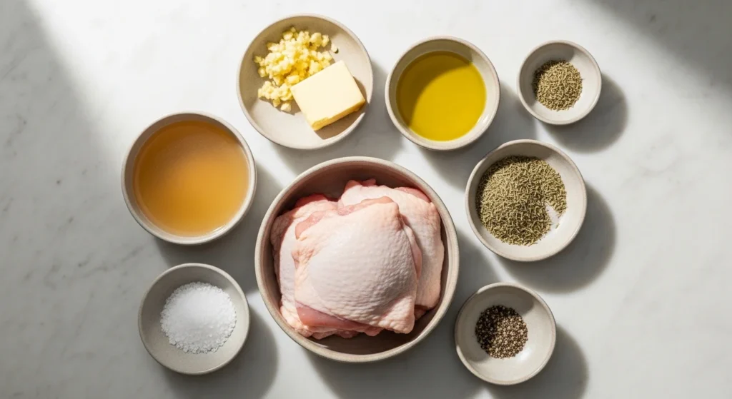 1. Raw ingredients for 30-Minute Chicken Dinner Ideas Recipe arranged neatly on counter