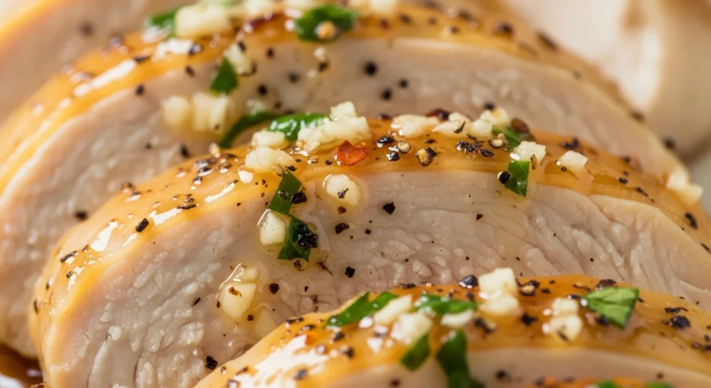 3. Close-up of 30-Minute Chicken Dinner Ideas Recipe showing juicy interior and sauce