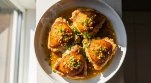 30-Minute Chicken Dinner Ideas Recipe plated with juicy chicken and herb sauce